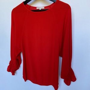 Maje red blouse size XS